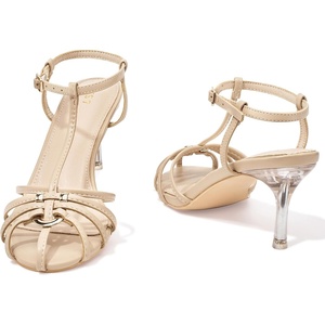image:imageAllegra K Womens Gladiator Strappy TStrap Stiletto Heels Beige Sandals 8 M US
