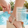 image:imageAllegra K Women Beaded Elastic Tstrap Platform Peeptoe Sandals Rubber  Cross decorative detailing Lightcatching sparkle Artisanal touch 433inch heel 157inch platformGold