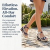 image:imageAllegra K Women Faux Leather Camouflage Laceup Platform Peeptoe Sandals  413inch heel Cushioned comfort Street style photoshoot Cool heightenhancing look Peeptoe designBlue2
