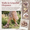 image:imageAllegra K Women Faux Leather Camouflage Laceup Platform Peeptoe Sandals  413inch heel Cushioned comfort Street style photoshoot Cool heightenhancing look Peeptoe designPink2