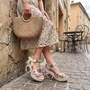 image:imageAllegra K Women Faux Leather Camouflage Laceup Platform Peeptoe Sandals  413inch heel Cushioned comfort Street style photoshoot Cool heightenhancing look Peeptoe designPink1