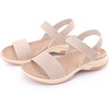 image:imageAllegra K Women Open Toe Wedge Low Heel Hook and Loop Platform Sandals  Slingback design with ankle strap Cushioned footbed for comfort Perfect for casual outings Hook and loop closurePink