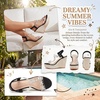 image:imageAllegra K Women Rhinestone Butterfly Transparent Band Platform Sandals  Clear flexible straps create floating effect Peeptoe design 433inch heel Platform height 177 inchesBlack