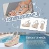 image:imageAllegra K Women Rhinestone Butterfly Transparent Band Platform Sandals  Clear flexible straps create floating effect Peeptoe design 433inch heel Platform height 177 inchesSilver