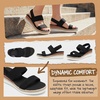 image:imageAllegra K Women Solid Color Hollowout Platform Elastic Band Sandals  PU outsole Opentoe design 236inch heel height 118inch platform height Woven upper Elastic bandBlack