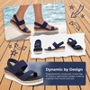 image:imageAllegra K Women Solid Color Hollowout Platform Elastic Band Sandals  PU outsole Opentoe design 236inch heel height 118inch platform height Woven upper Elastic bandBlue