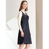 image:imageAllegra K Womens Chambray Dress Contrast Collar Long Sleeve Fit and Flare Denim Dresses