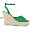 image:imageAllegra K Womens Lace Wedges Ankle Strap Platform Heel Espadrille Wedge Heels SandalsGreen