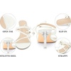 image:imageAllegra K Womens Open Toe Slide on Strappy Stiletto Heels White Sandals 7 M US