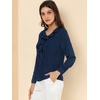 image:imageAllegra K Womens Ruffle Neck Chiffon Blouse Business Office Vintage Peasant Top