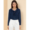 image:imageAllegra K Womens Ruffle Neck Chiffon Blouse Business Office Vintage Peasant Top