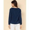 image:imageAllegra K Womens Ruffle Neck Chiffon Blouse Business Office Vintage Peasant Top