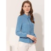 image:imageAllegra K Womens Work Button Down Shirt Lace Trim Business Casual Long Sleeve Blouse Top