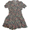 image:imageAllegra K Womens Floral Chiffon Dress 2026 Summer Casual Tie Neck Puff Short Sleeve Tiered Ruffle Smock Mini DressesBlack Red