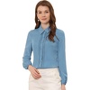 image:imageAllegra K Womens Work Button Down Shirt Lace Trim Business Casual Long Sleeve Blouse Top