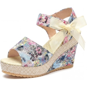 image:imageAllegra K Women Faux Leather Camouflage Laceup Platform Peeptoe Sandals  413inch heel Cushioned comfort Street style photoshoot Cool heightenhancing look Peeptoe designBlue1
