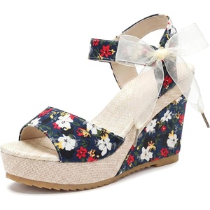 image:imageAllegra K Women Faux Leather Camouflage Laceup Platform Peeptoe Sandals  413inch heel Cushioned comfort Street style photoshoot Cool heightenhancing look Peeptoe designBlue2
