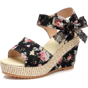 image:imageAllegra K Women Faux Leather Camouflage Laceup Platform Peeptoe Sandals  413inch heel Cushioned comfort Street style photoshoot Cool heightenhancing look Peeptoe designBlack2