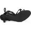 image:imageAllegra K Womens Strappy Sandals Kitten Heels  2 38 inches Heel LaceUp Open Toe Comfortable Faux Leather perfect for Evening Party Wedding Date NightBlack