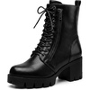 image:imageAllegra K Womens Lace Up Platform Chunky Heel Ankle Combat BootsBlack