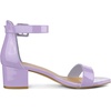 image:imageAllegra K Womens Open Toe Low Block Heel Ankle Strap Purple Sandals 6 M US