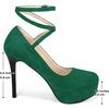 image:imageAllegra K Womens Platform Stiletto High Heels Ankle Strap PumpsGreen