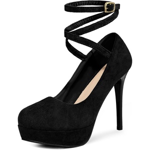 image:imageAllegra K Womens Platform Stiletto High Heels Ankle Strap PumpsBlack
