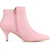 image:imageAllegra K Womens Pointy Toe Zipper Buckle Decor Kitten Heels Ankle Boots  Buckle Deco Side Zipper Heel 2 38 Inches Party Halloween days Christmas Days Dating EveningPink