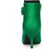 image:imageAllegra K Womens Pointy Toe Zipper Buckle Decor Kitten Heels Ankle Boots  Buckle Deco Side Zipper Heel 2 38 Inches Party Halloween days Christmas Days Dating EveningGreen