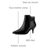 image:imageAllegra K Womens Pointy Toe Zipper Buckle Decor Kitten Heels Ankle Boots  Buckle Deco Side Zipper Heel 2 38 Inches Party Halloween days Christmas Days Dating EveningBlack