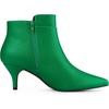 image:imageAllegra K Womens Pointy Toe Zipper Buckle Decor Kitten Heels Ankle Boots  Buckle Deco Side Zipper Heel 2 38 Inches Party Halloween days Christmas Days Dating EveningGreen