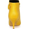 image:imageAllegra K Womens Pointy Toe Zipper Buckle Decor Kitten Heels Ankle Boots  Buckle Deco Side Zipper Heel 2 38 Inches Party Halloween days Christmas Days Dating EveningYellow