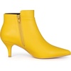 image:imageAllegra K Womens Pointy Toe Zipper Buckle Decor Kitten Heels Ankle Boots  Buckle Deco Side Zipper Heel 2 38 Inches Party Halloween days Christmas Days Dating EveningYellow
