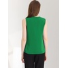 image:imageAllegra K Sleeveless Work Top for Women Summer Dressy Tank Top Pleated V Neck Business Casual Blouse ShirtGreen
