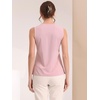 image:imageAllegra K Sleeveless Work Top for Women Summer Dressy Tank Top Pleated V Neck Business Casual Blouse ShirtPink