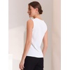 image:imageAllegra K Sleeveless Work Top for Women Summer Dressy Tank Top Pleated V Neck Business Casual Blouse ShirtWhite