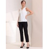 image:imageAllegra K Sleeveless Work Top for Women Summer Dressy Tank Top Pleated V Neck Business Casual Blouse ShirtWhite