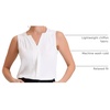 image:imageAllegra K Sleeveless Work Top for Women Summer Dressy Tank Top Pleated V Neck Business Casual Blouse ShirtWhite