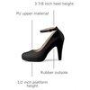image:imageAllegra K Women Low Platform Round Toe Stiletto Heels Ankle Strap Pumps  Pumps With Closed Toe 3 78 inches Heel Comfortable Heel Pump Summer Dress Shoes for Party OfficeBlack