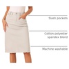 image:imageAllegra K Womens Casual Jean Skirt Raw Hem Stretch High Waist Denim Skirts  Below the Knee Classic Denim Fabric H Line Trendy Fashion Casual Midi Length Western OutiftsOyster White