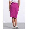 image:imageAllegra K Womens Casual Jean Skirt Raw Hem Stretch High Waist Denim Skirts  Below the Knee Classic Denim Fabric H Line Trendy Fashion Casual Midi Length Western OutiftsPlum Purple
