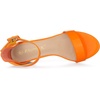 image:imageAllegra K Womens Open Toe Low Block Heel Ankle Strap Orange Sandals 75 M US