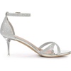 image:imageAllegra K Women Sparkly Glitter Clear Stiletto Heels Ankle Straps Sandals  Open Toe Buckle Closure 3Inch Heel Party Evening Dating Office Casual Halloween ChristmasSilver