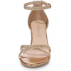 image:imageAllegra K Women Sparkly Glitter Clear Stiletto Heels Ankle Straps Sandals  Open Toe Buckle Closure 3Inch Heel Party Evening Dating Office Casual Halloween ChristmasRose Gold
