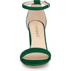 image:imageAllegra K Womens Buckle Ankle Strap High Chunky Heels Green Sandals 10 m US