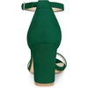 image:imageAllegra K Womens Buckle Ankle Strap High Chunky Heels Green Sandals 10 m US