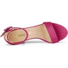 image:imageAllegra K Womens Open Toe Chunky High Heel Buckle Ankle Strap Sandals  3 38 inches Heels with Faux Suede Comfortable Block Heels Sandal for Women Summer Dressy ShoesHot Pink