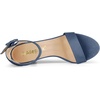 image:imageAllegra K Womens Open Toe Chunky High Heel Buckle Ankle Strap Sandals  3 38 inches Heels with Faux Suede Comfortable Block Heels Sandal for Women Summer Dressy ShoesHaze Blue