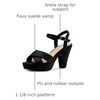 image:imageAllegra K Womens Platform Chunky Heels Slingback Sandals  Faux Suede Upper 41 inches Heels for Women Crisscross Strap Block Heel Summer Comfortable PlatformBlack