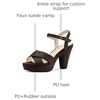 image:imageAllegra K Womens Platform Chunky Heels Slingback Sandals  Faux Suede Upper 41 inches Heels for Women Crisscross Strap Block Heel Summer Comfortable PlatformCoffee